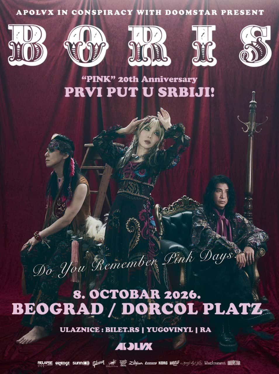 BORIS - Prvi Put U Srbiji!